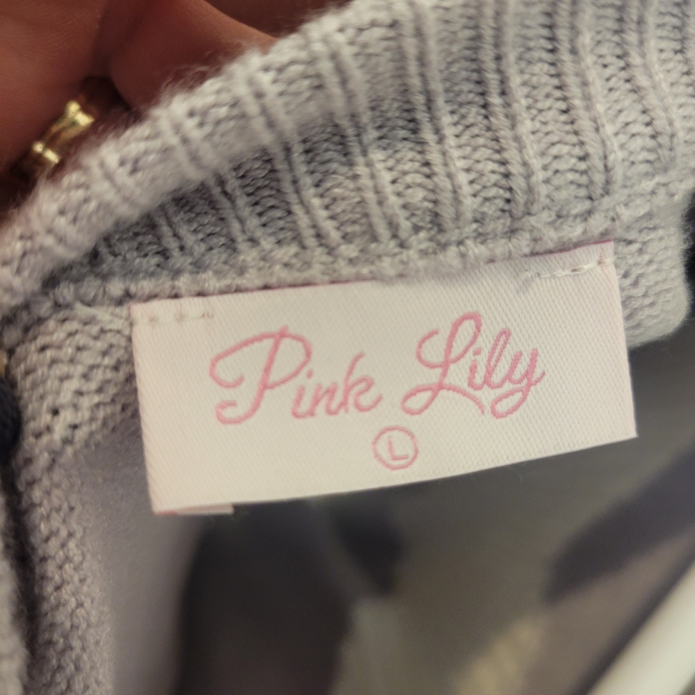 Pink Lily Lilac Heart Sweater - Picture 3 of 3